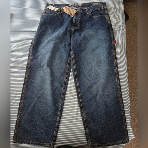 Mens U.S. Polo Assn Authentic Baggy Jeans Dark Wash Denim 40x30 New with Tags - Picture 1 of 8